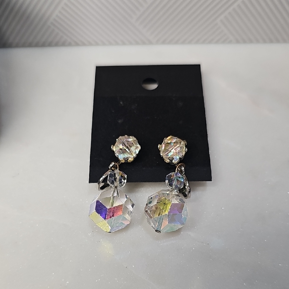 Vintage AB Crystal Earrings